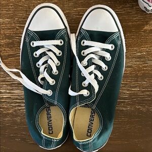 Converse Dark Green Canvas Shoes